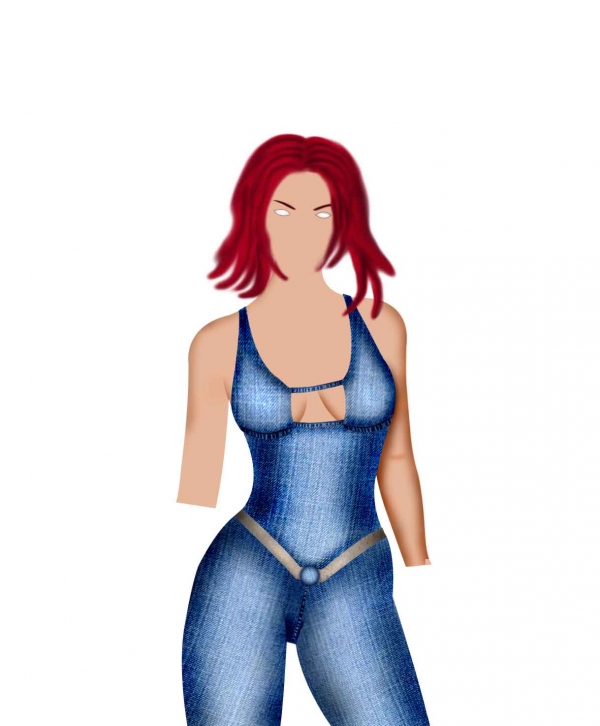 Creation of Princess of blue jeans: Step 15